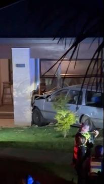 Scene of car crash into Highton home