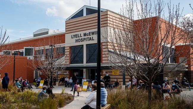 SA Health figures show Lyell McEwin Hospital is running at double capacity. Picture: Matt Turner.