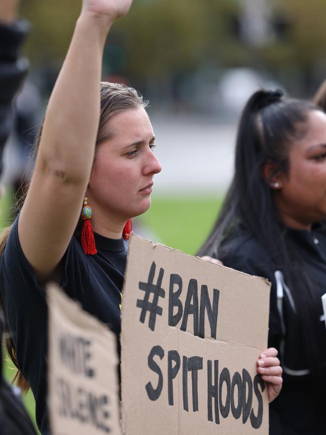 Supporters of Wayne Fella Morrison gather at a vigil in Victoria Square, Adelaide. NCA NewsWire / David Mariuz