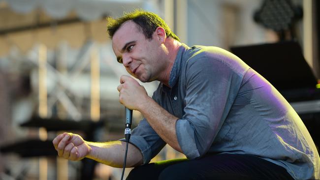 Herring is the real deal. Samuel T Herring of Future Islands at Laneway Festival. Pic Mark Brake