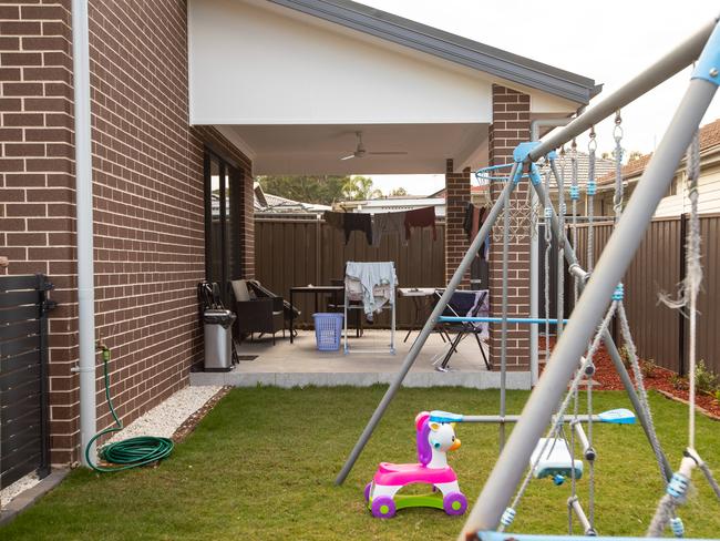 The family found the little girl naked and alone in their Blacktown home’s backyard. Picture: Julian Andrews