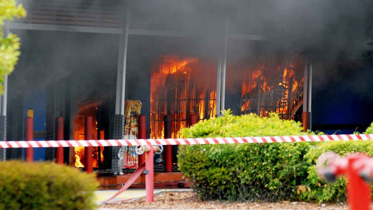 The fire was started in an aisle inside the toy store and quickly spread. Picture: Tony Martin