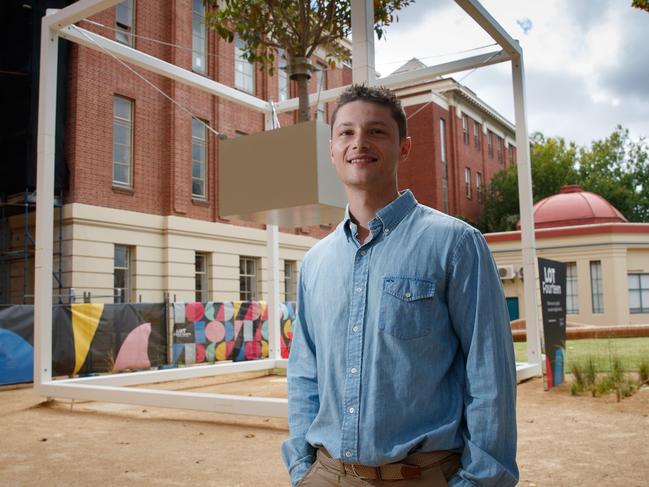 31/1/2019 Founder of Adelaide Blockchain, Paul Pounendis, at the old RAH, where the State Government wants to create a startup/blockchain hub. Picture MATT TURNER.