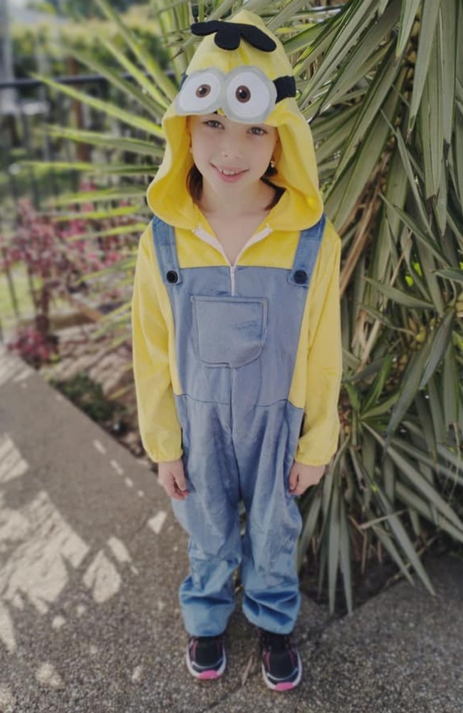 Myah Watson as a minion. Picture: Tash Watson.