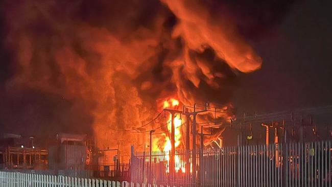 A fire at an electrical substation in Hayes is producing a significant amount of smoke and has cause the closure of Heathrow Airport. Picture: Picture London Fire Brigade