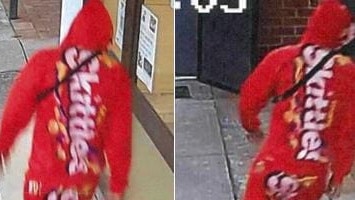 Police are appealing for assistance to help identify a man dressed in a Skittles tracksuit after a window was broken at a Somerville laundrette.