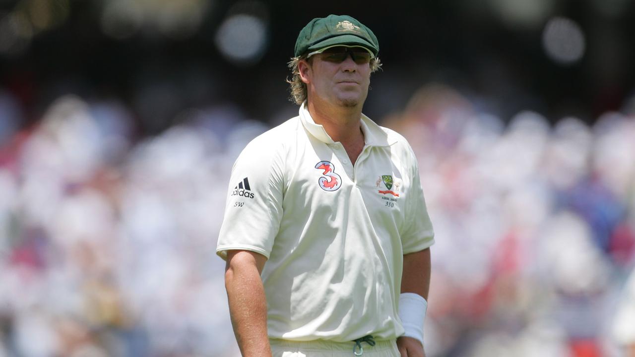 Shane Warne wearing his baggy green for the last time in his final Test in 2007 against England at the SCG.