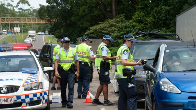 Police conduct an RBT operation.