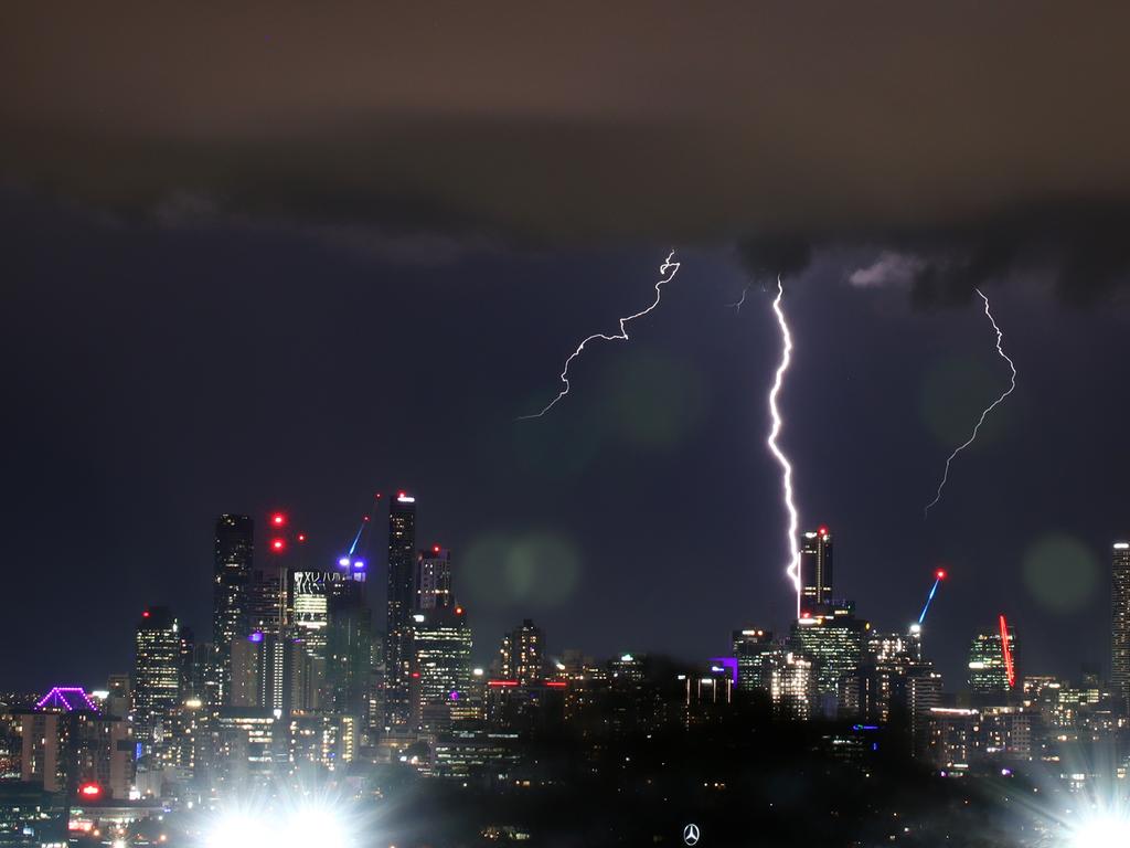 Brisbane may avoid the brunt of the first trough, but more storms are set to make a return. Picture: David Clark