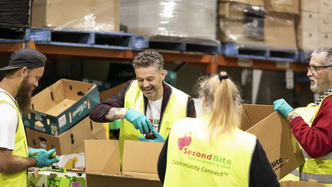 MasterChef Australia 2021 judge Jock Zonfrillo at a SecondBite warehouse in Melbourne. Picture: Supplied