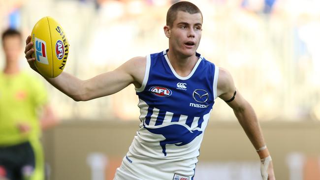 Bailey Scott’s stunning debut for the Roos has netted him the first Rising Star nomination of the season. Picture: Getty Images