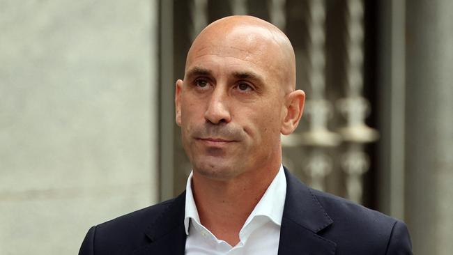 Former president of the Spanish football federation Luis Rubiales leaves the Audiencia Nacional court in Madrid on September 15, 2023. (Photo by Thomas COEX / AFP)
