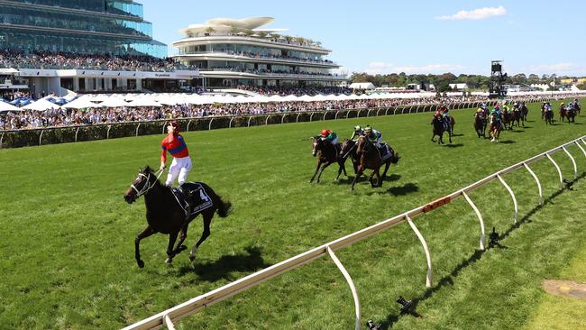 \ames McDonald rides Verry Elleegant to victory in the 2021 Melbourne Cup. Picture: Getty Images