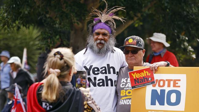 A No rally held at Hyde Park in Sydney. Picture: Sam Ruttyn