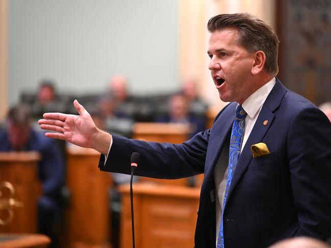 BRISBANE, AUSTRALIA - NewsWire Photos FEBRUARY 19, 2025: Jarrod BleijieDeputy Premier of QLDParliamentary sitting day, including Question Time, at Queensland Parliament House in Brisbane.Picture: NewsWire / John Gass