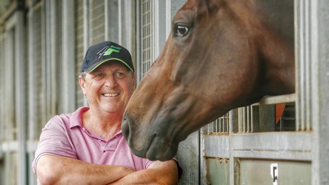 Champion trainer Lee Freedman works around his Flemington stables this afternoon, Melbourne. 10th March 2016. Picture: Colleen Petch.