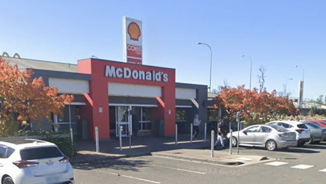 Peter Wells, 73, pleaded not guilty to the charges of exposing himself and committing a sex act without consent at a Macca’s in Sutton Forest. Picture: Google Maps