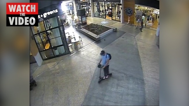 Man steals electric scooter at shopping centre