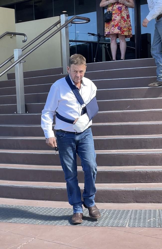 Keith Douglas Jacklin, 51, leaving Mackay courthouse on June 6, 2024 after his sentence for "significant" supplies of methylamphetamine. Photo: Zoe Devenport