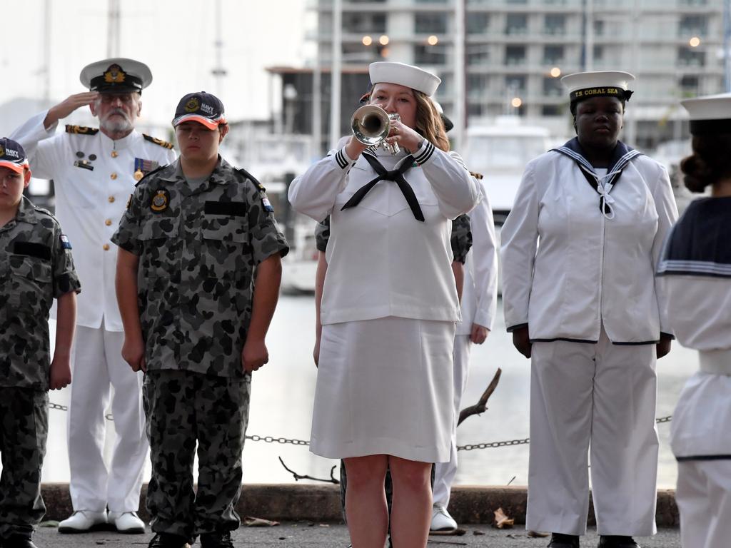 Musician 3rd Class Christina Taralson from the US Seventh Fleet Band. Picture: Evan Morgan
