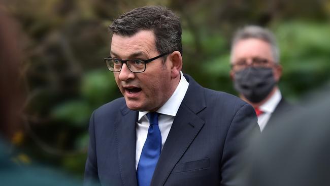 Victorian Premier Daniel Andrews announces another snap lockdown. Picture: NCA NewsWire/Nicki Connolly