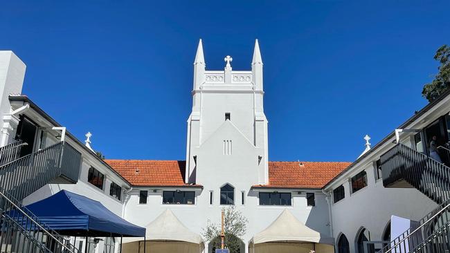 Students allegedly threw food at a female teacher at a boys’ Catholic school in Brisbane. Picture: Google