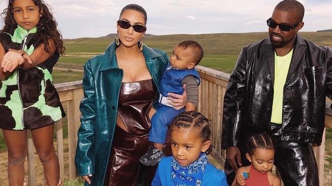 Kim and Kanye with their four children, North, Saint, Chicago and Psalm. Picture: Instagram/ Supplied