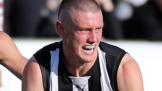 Callum Moore kicked seven goals for Wangaratta Magpies last Saturday. Picture Yuri Kouzmin