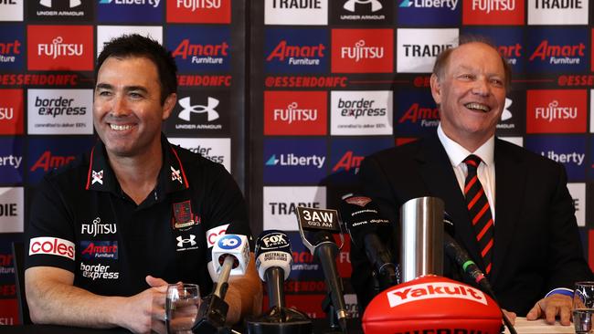 Scott and club President David Barham. Picture: Robert Cianflone/Getty Images