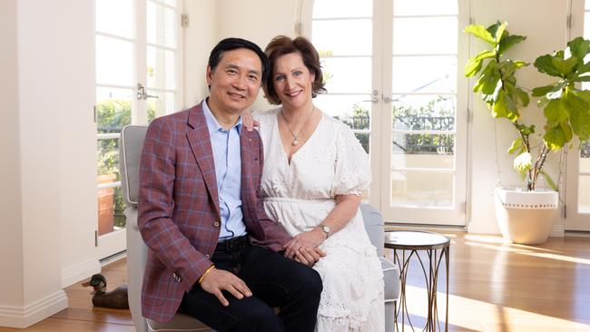 Li Cunxin and Mary Li at home.