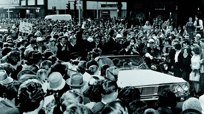 Massive crowds came out to see The Beatles in Adelaide. Picture: Supplied