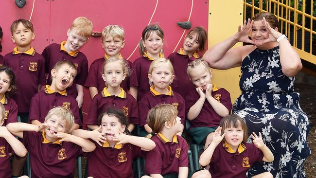 FUNNY FACES: Buderim Mountain State School Prep. Picture: Patrick Woods.