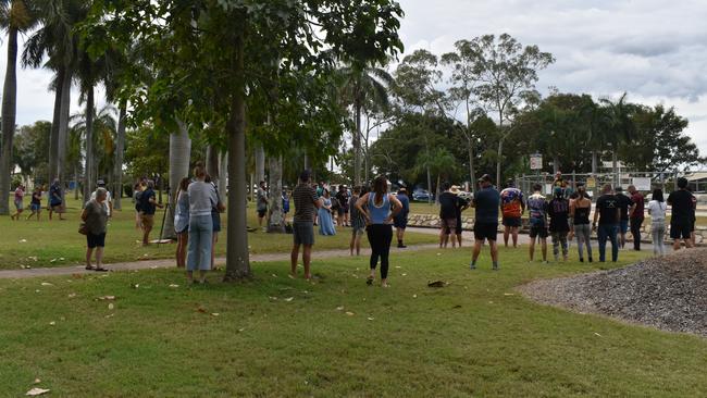 A public meeting was hosted on May 7 at Rockhampton’s Central Park for people to stand together against crime.