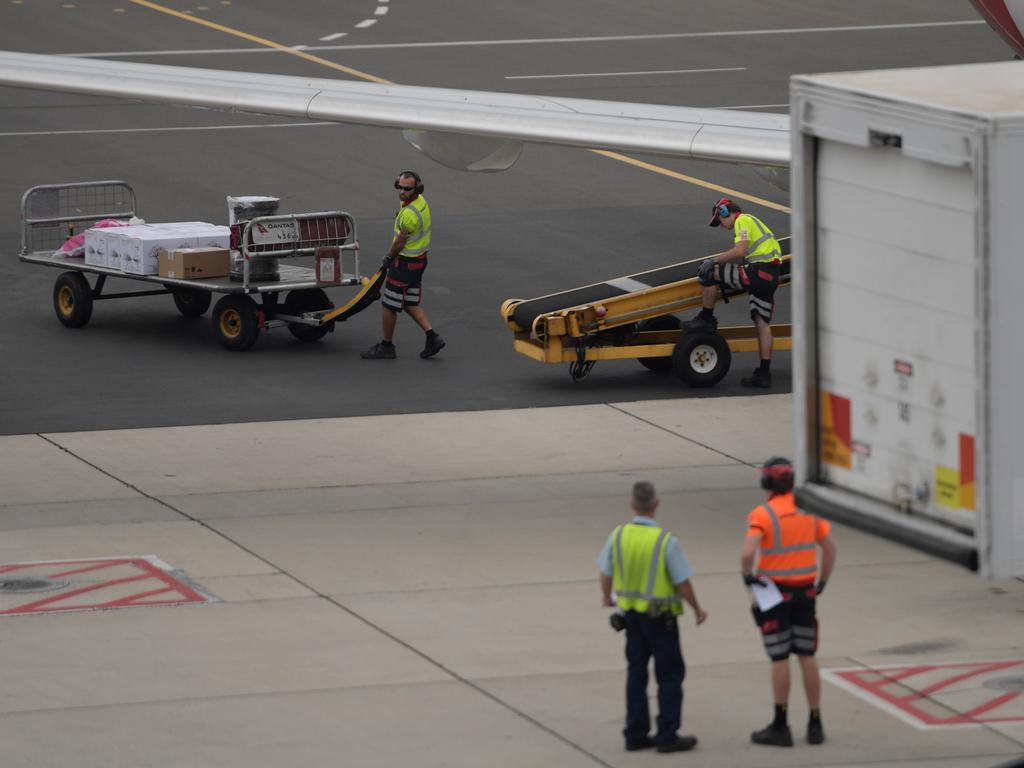 Adelaide Airport saw an outbreak of the virus among luggage handlers. Picture: Tracey Nearmy/Getty Images