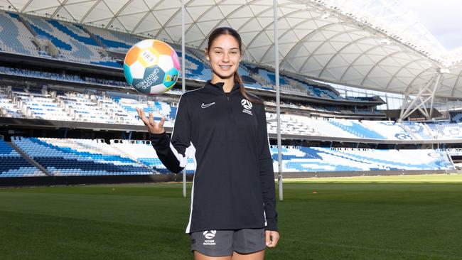 Young Matildas player Indiana Dos Santos.