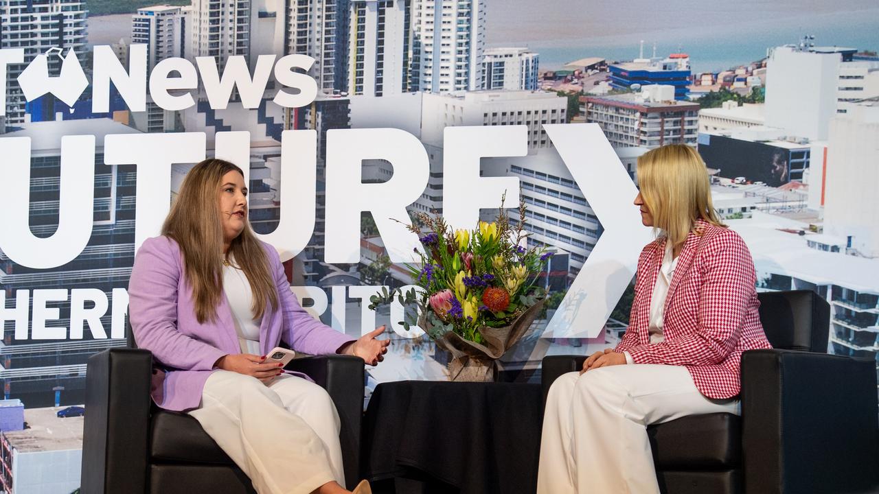 Melanie Plane and Nicole Manison at the NT News second annual Futures Northern Territory. Picture: Pema Tamang Pakhrin.