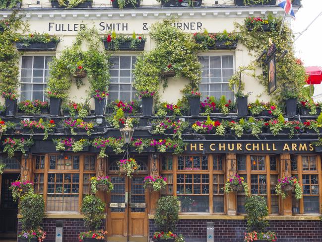 London’s pubs have been shuttered for the past few months, but Notting Hill’s famed Churchill Arms will be up and running this weekend. Picture: iStock