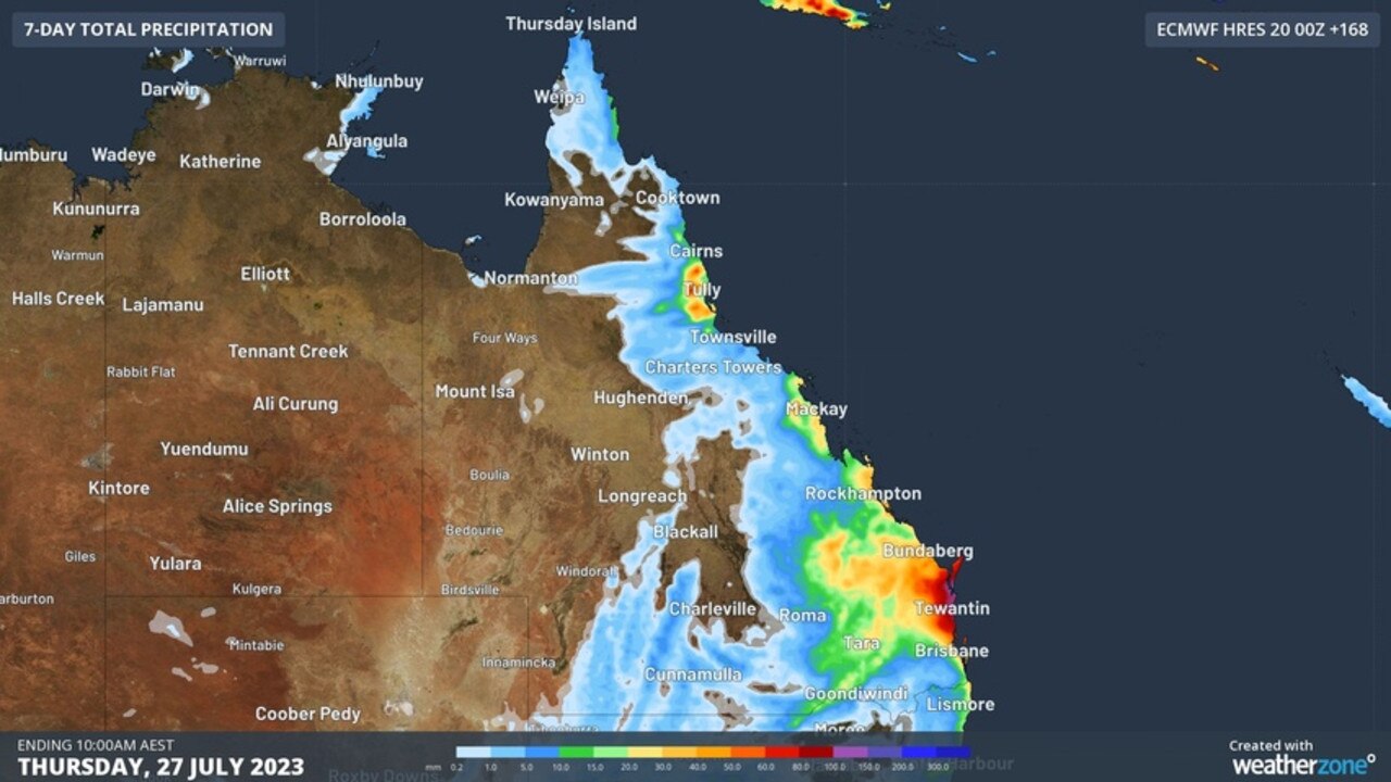 Rain is forecast to smatter parts of southeast Queensland this week. Picture: Weatherzone