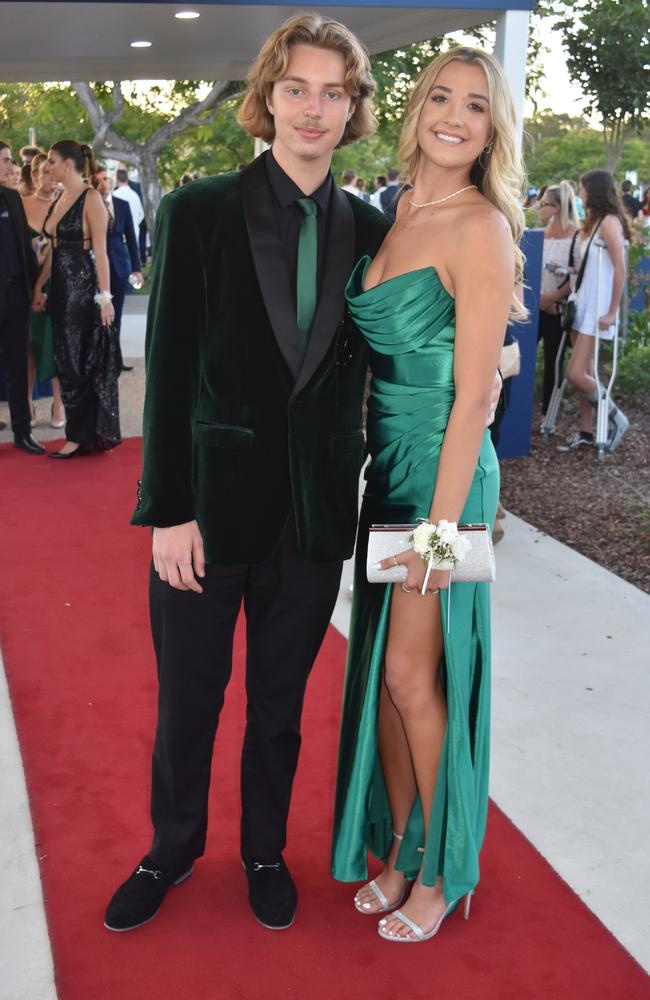 Jeremy Mathison and Millie Allwood at the Mountain Creek State High School formal on November 18, 2022. Picture: Sam Turner