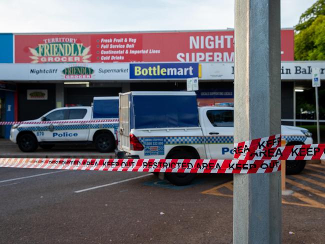 DARWIN, AUSTRALIA- NewsWire Photos- APRIL 23, 2025 Emergency services rushed to Nightcliff Supermarket after a male worker was stabbed there on Wednesday night. Picture: Pema Tamang Pakhrin/ NewsWire