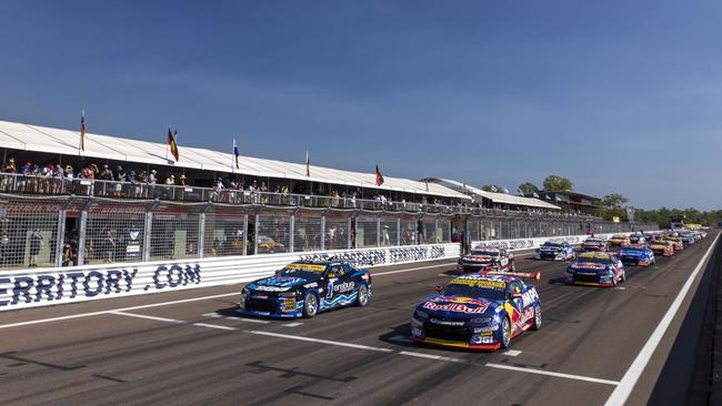 Starting grid ahead of Race 12 at the Darwin Triple Crown 2024. Picture: Mark Horsburgh / NTMEC supplied.