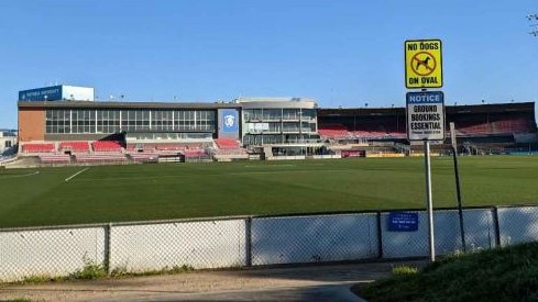 Current Whitten Oval 2020. Source Maribyrnong Council planning portal. Pic provided in documents submitted by the club for a planning application regarding their Whitten Oval redevelopment.