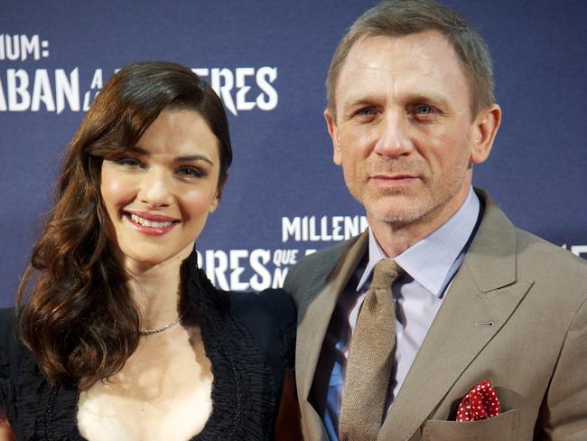 Rachel Weisz with her husband, actor Daniel Craig at The Girl With The Dragon Tattoo premiere in Madrid, Spain, in 2012. Picture: Carlos Alvarez / Getty Images