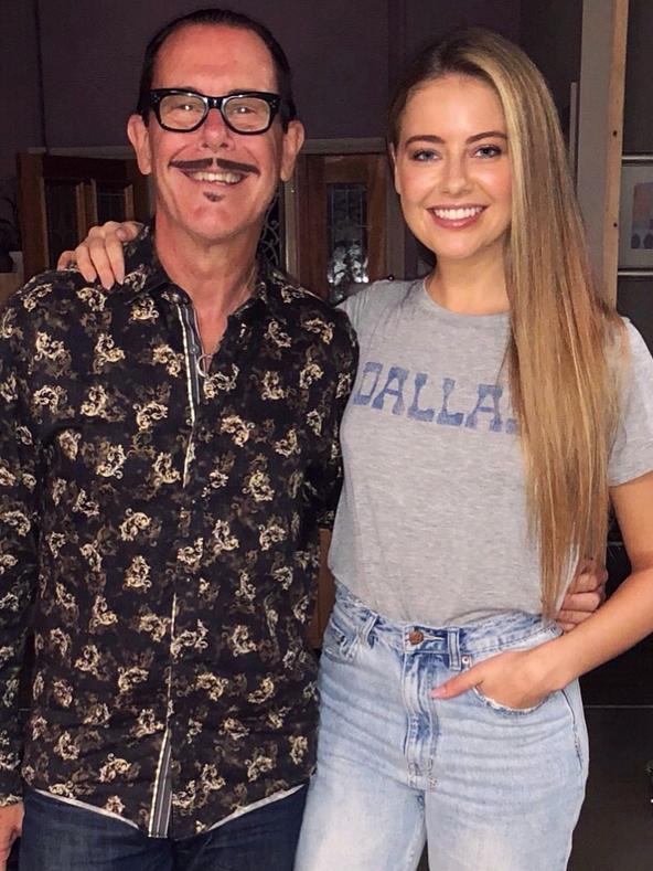 April Rose Pengilly with her dad, INXS rocker Kirk Pengilly. Picture: Instagram