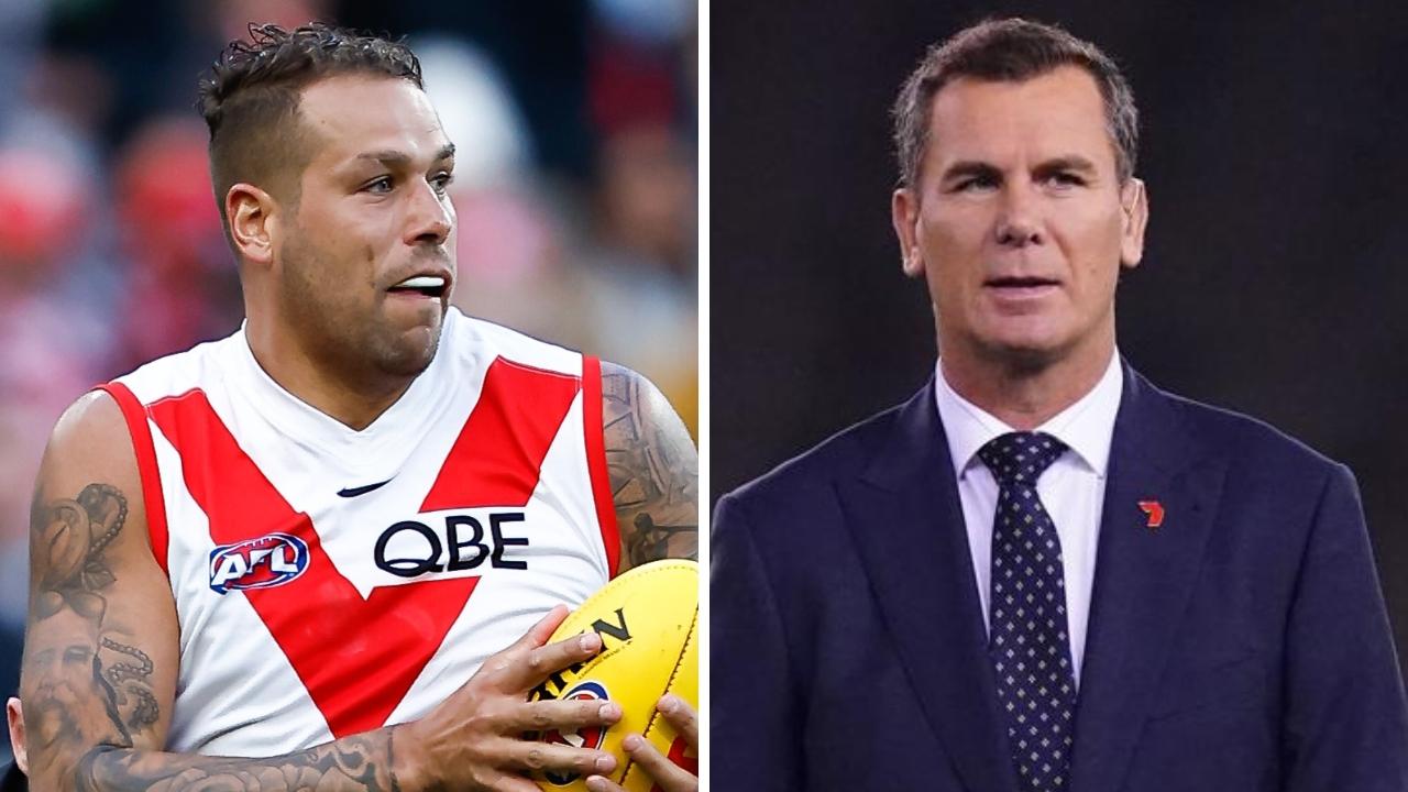 Lance Franklin and Wayne Carey. Photo: Dylan Burns, AFL Photos and AAP.