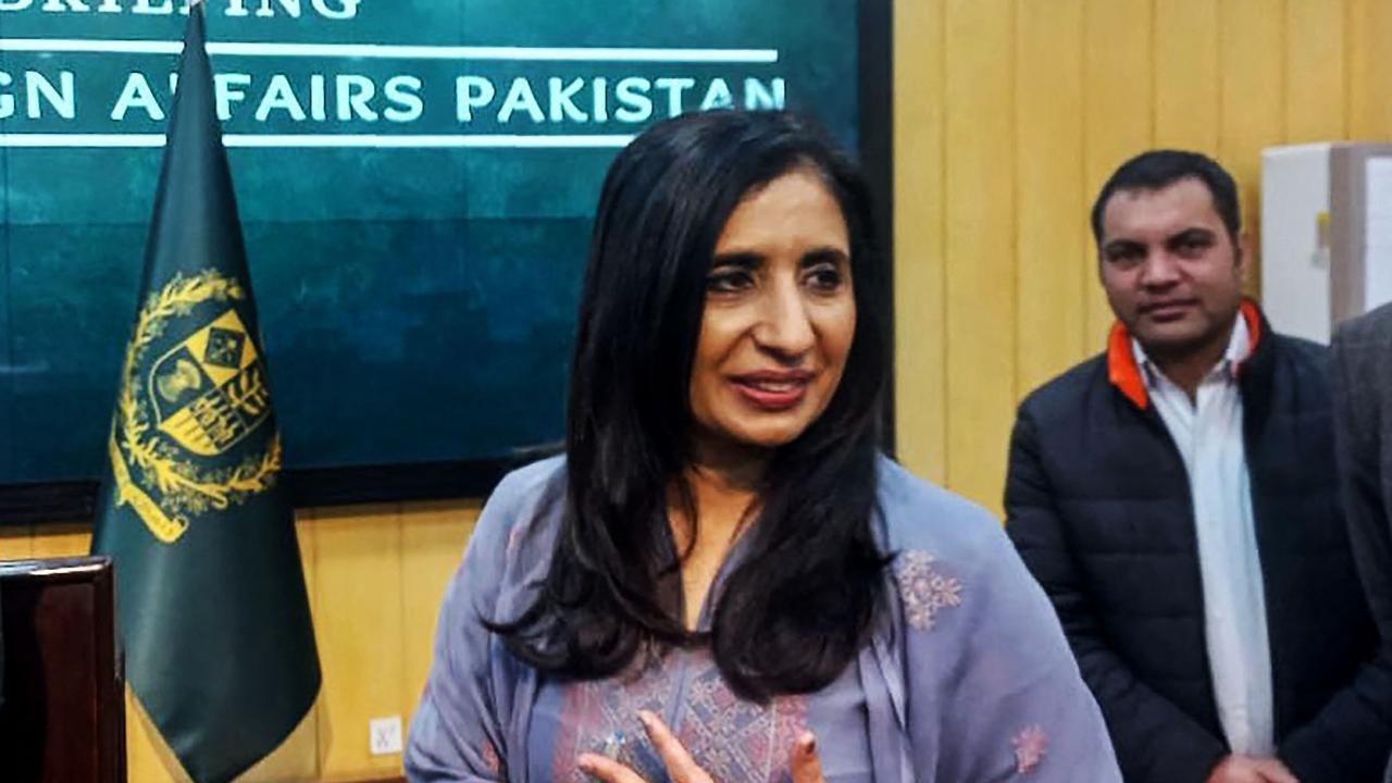 Pakistan's Ministry of Foreign Affairs spokeswoman Mumtaz Zahra Baloch interacts with journalist after media briefing in Islamabad on January 18, 2024. Pakistan on January 18 said it carried out strikes against militant targets in Iran. Picture: AFP