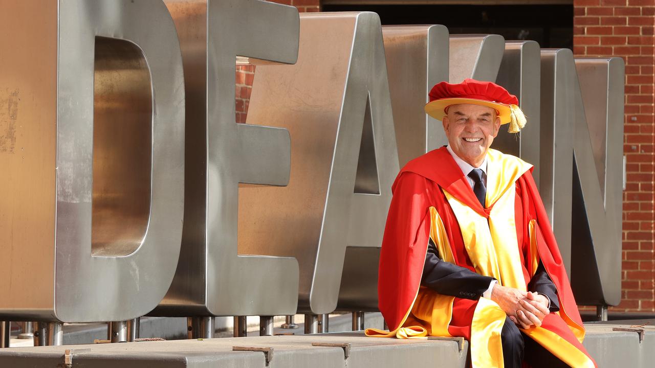 Bob Gartland has received an honorary doctorate from Deakin University. Picture: Alison Wynd