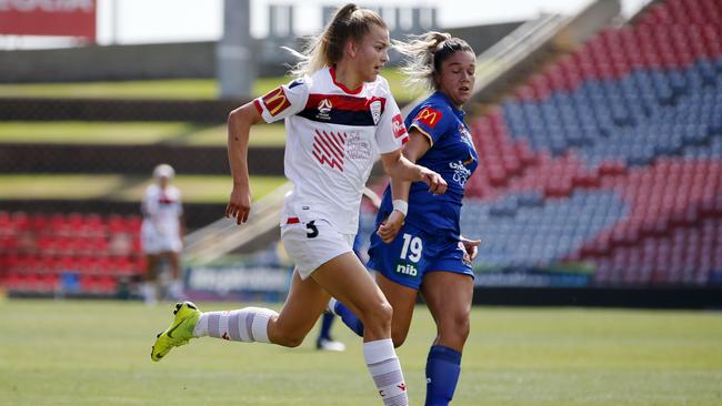 Adelaide United teenager talent Charlotte Grant in action for the Reds this past W-League season. Picture: AAP Image/Darren Pateman