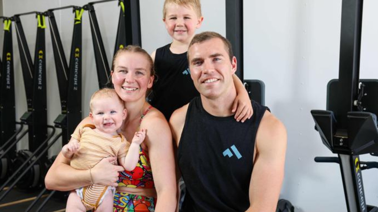 360 Fortitude owners Oliver and Poppy Atkinson Perillo with their sons Mason and Orlando. Image/Russell Millard Photography