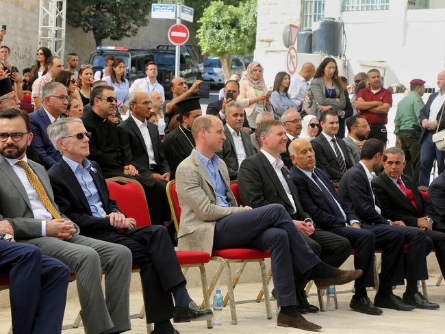 Prince William copped no criticism for crossing his legs on a royal-first trip to Jordan this week. Picture: MEGA